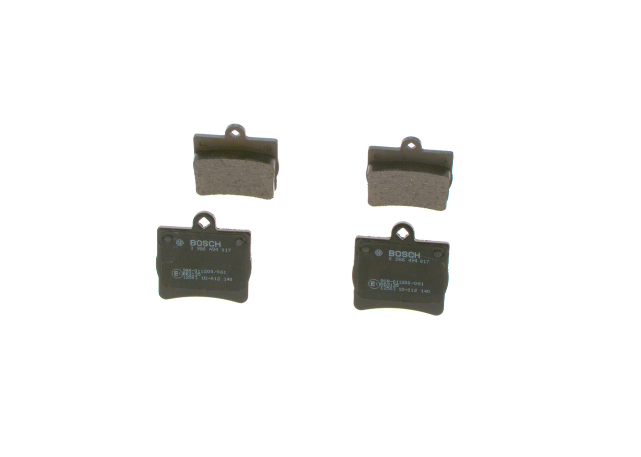Brake Pad Set, disc brake - 0 986 494 017 BOSCH