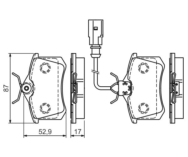 Brake Pad Set, disc brake - 0 986 494 025 BOSCH