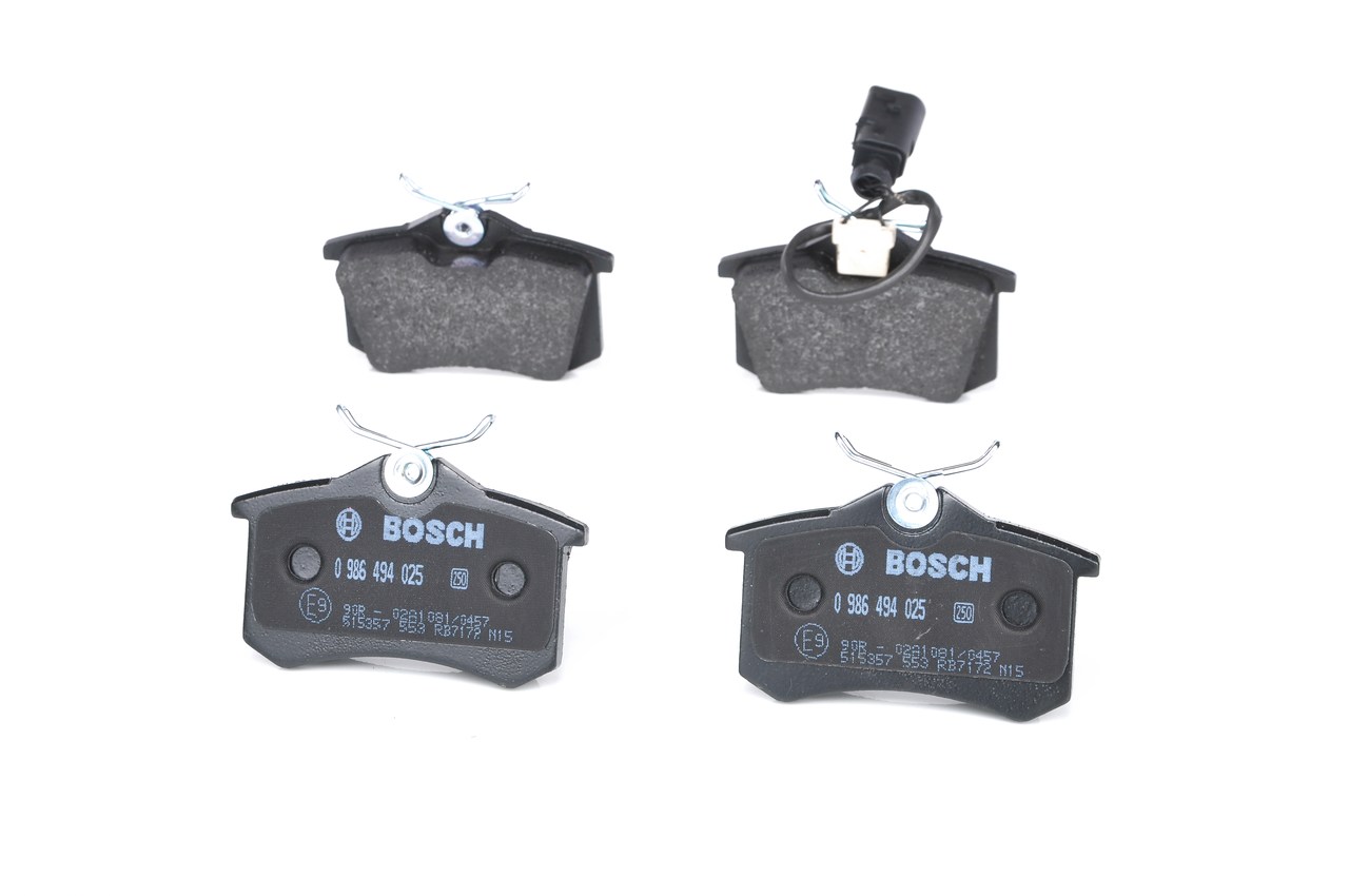 Brake Pad Set, disc brake - 0 986 494 025 BOSCH