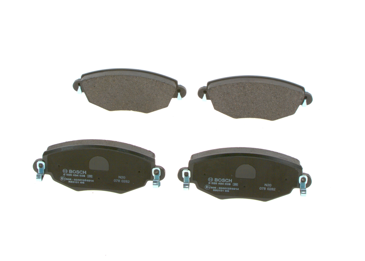 Brake Pad Set, disc brake - 0 986 494 026 BOSCH