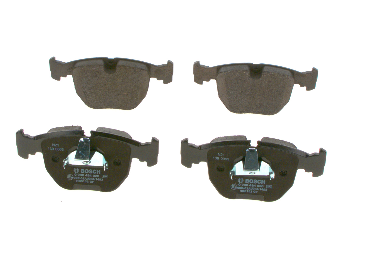 Brake Pad Set, disc brake - 0 986 494 028 BOSCH
