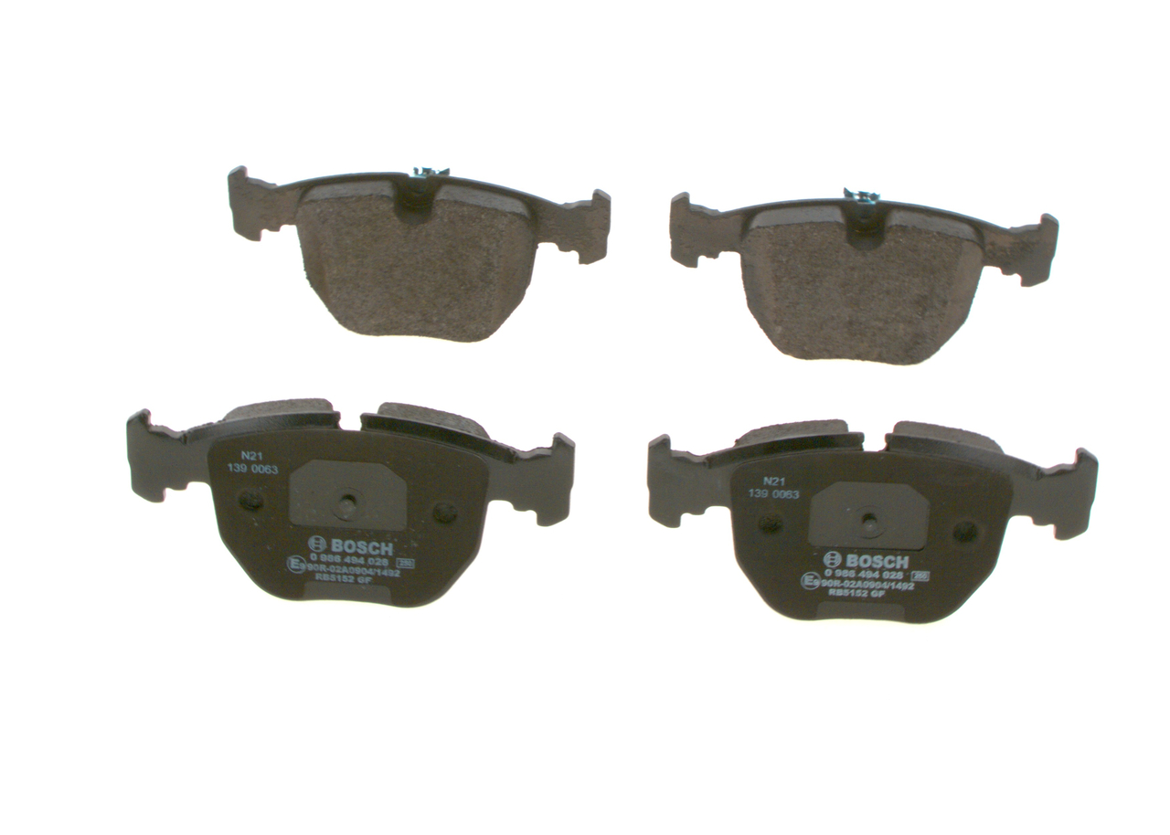 Brake Pad Set, disc brake - 0 986 494 028 BOSCH
