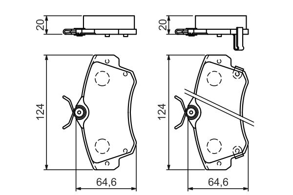 Brake Pad Set, disc brake - 0 986 494 029 BOSCH
