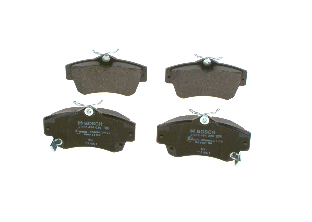 Brake Pad Set, disc brake - 0 986 494 029 BOSCH