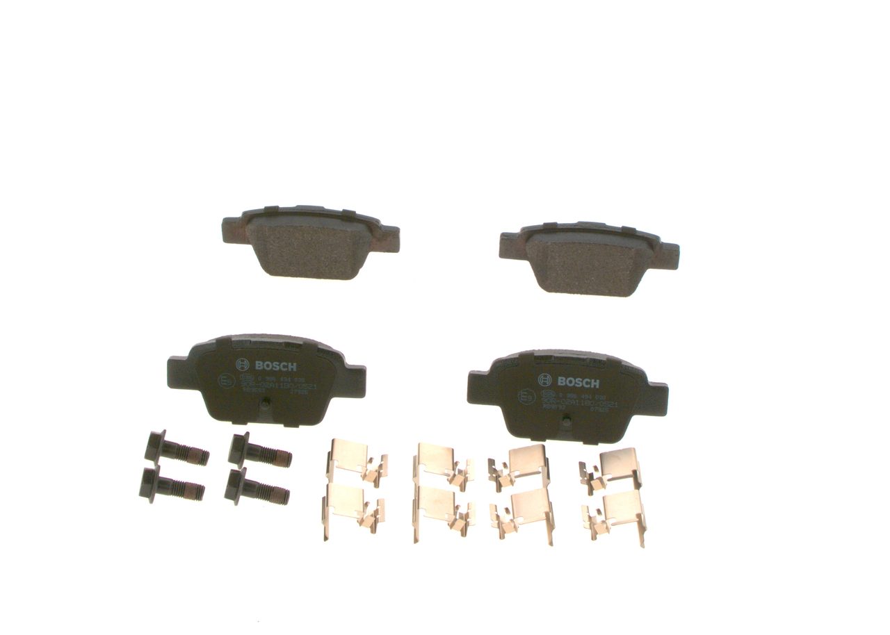 stabdžių trinkelių rinkinys, diskinis stabdys - 0 986 494 030 BOSCH