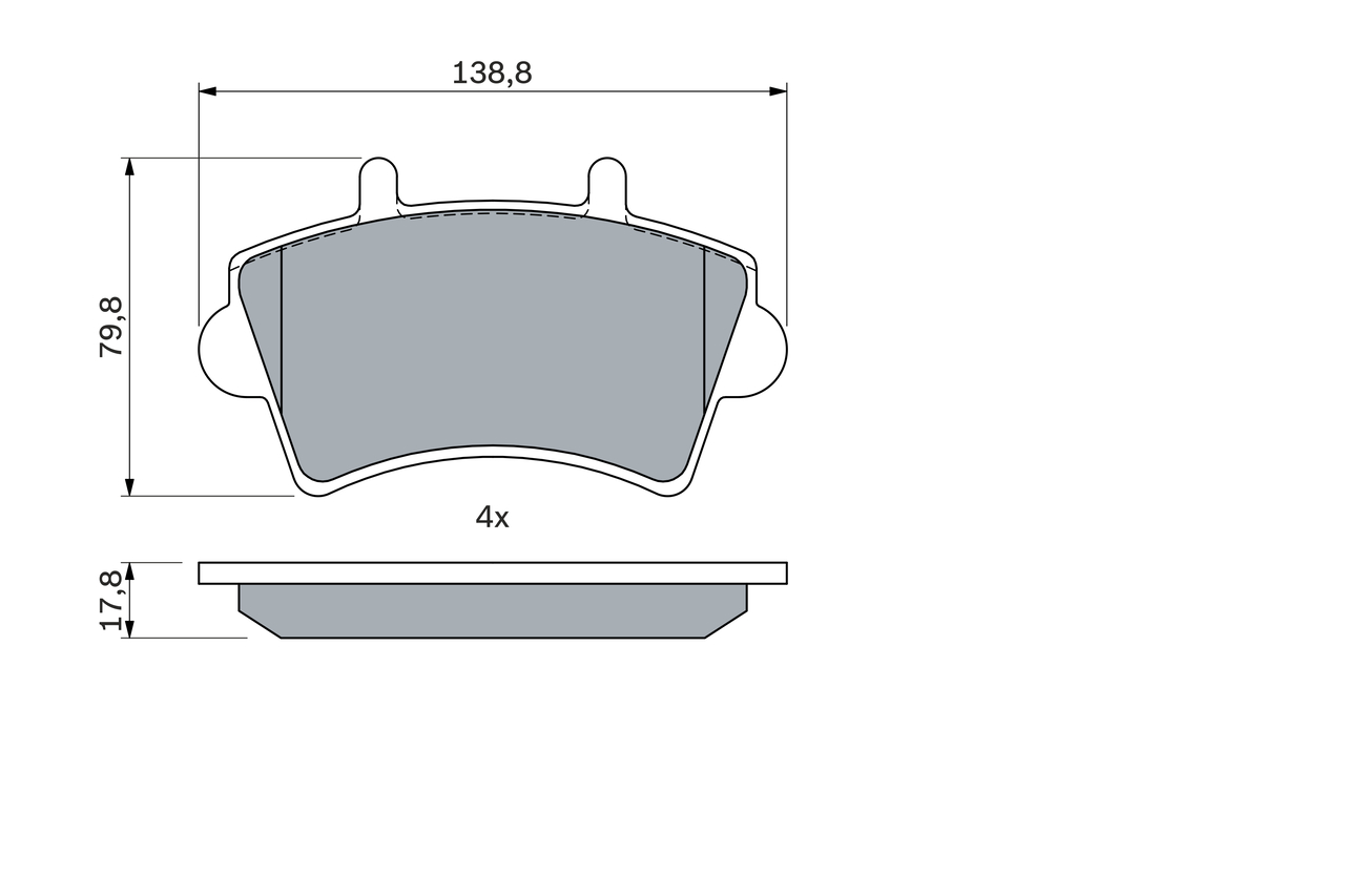 Brake Pad Set, disc brake - 0 986 494 031 BOSCH