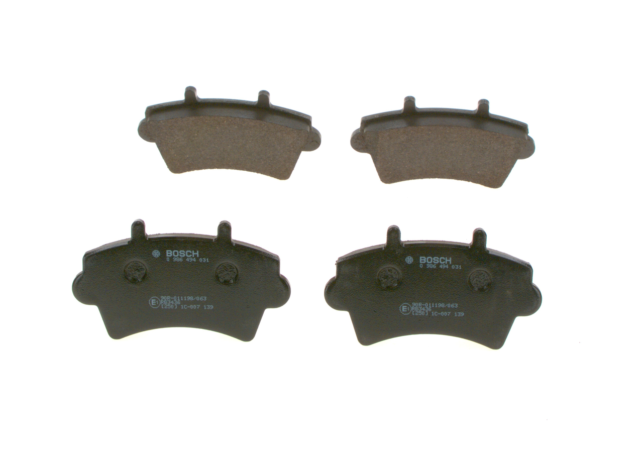 Brake Pad Set, disc brake - 0 986 494 031 BOSCH