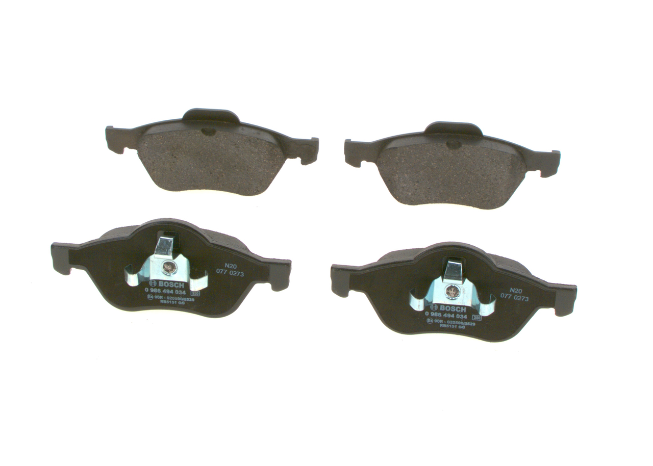 Brake Pad Set, disc brake - 0 986 494 034 BOSCH