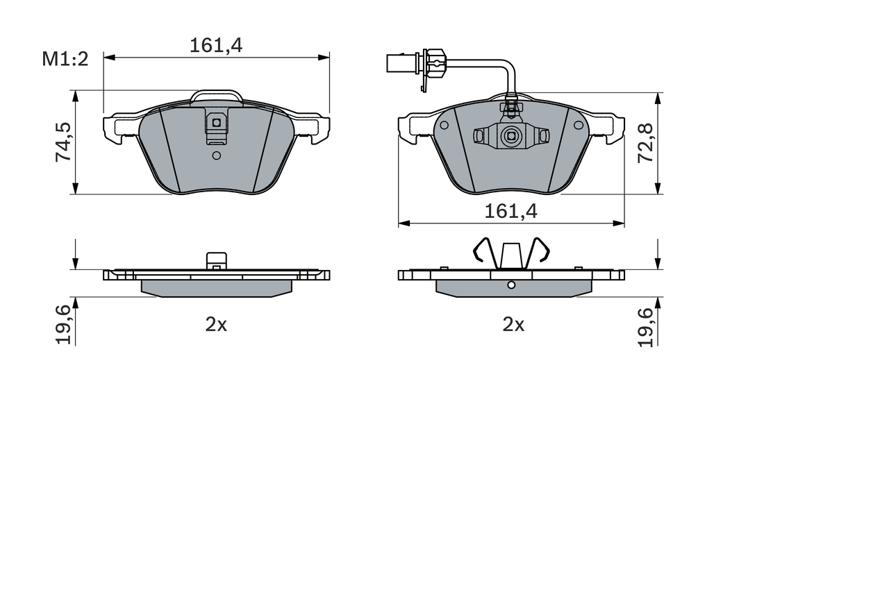 Brake Pad Set, disc brake - 0 986 494 035 BOSCH