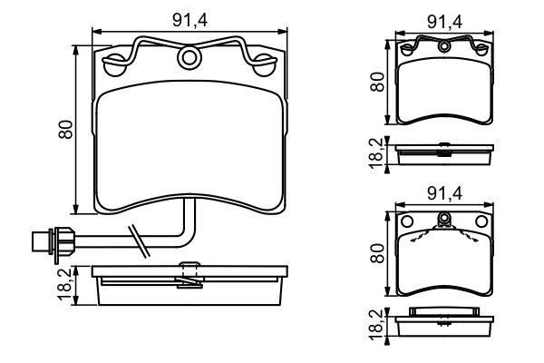 Brake Pad Set, disc brake - 0 986 494 041 BOSCH