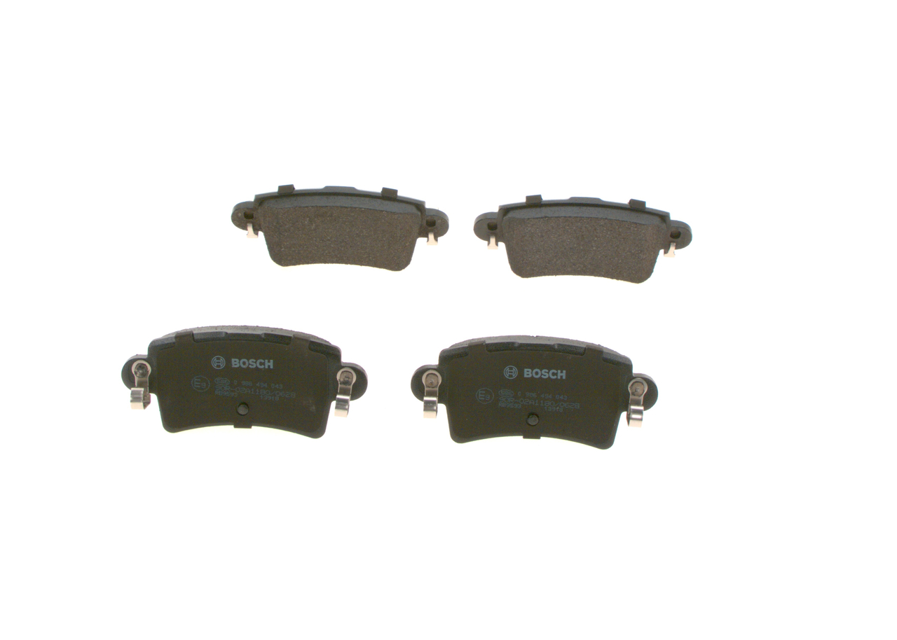 Brake Pad Set, disc brake - 0 986 494 043 BOSCH
