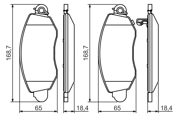 Brake Pad Set, disc brake - 0 986 494 047 BOSCH