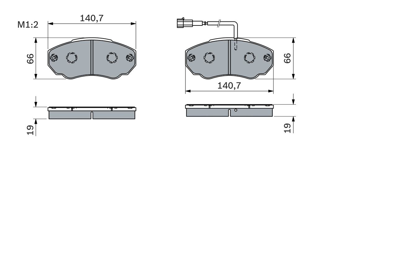 Brake Pad Set, disc brake - 0 986 494 048 BOSCH