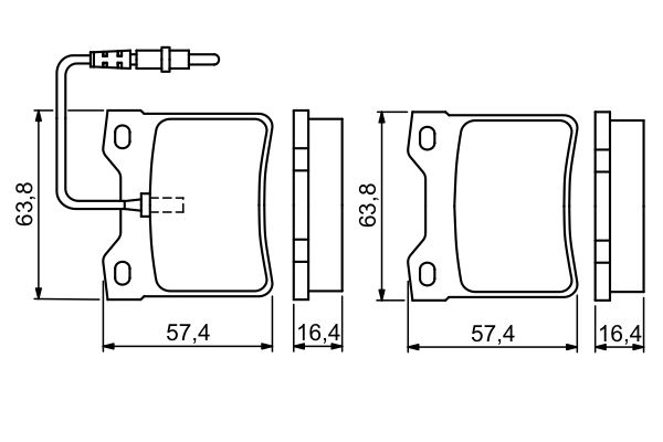 Brake Pad Set, disc brake - 0 986 494 055 BOSCH