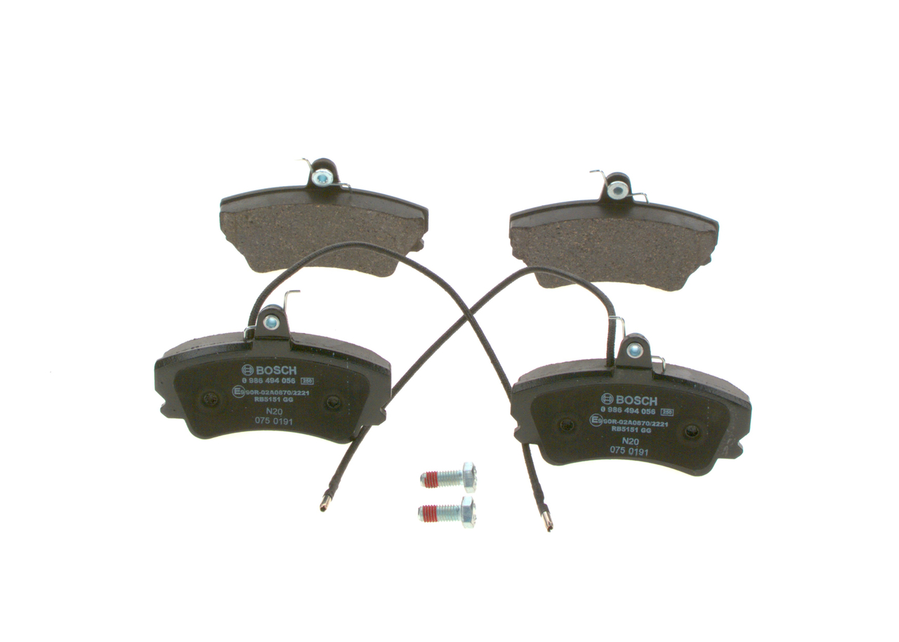 Brake Pad Set, disc brake - 0 986 494 056 BOSCH