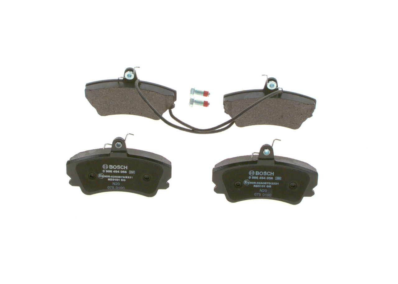 Brake Pad Set, disc brake - 0 986 494 056 BOSCH