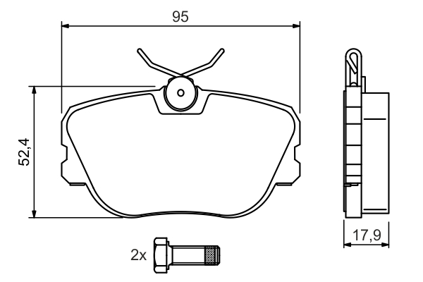 Brake Pad Set, disc brake - 0 986 494 058 BOSCH