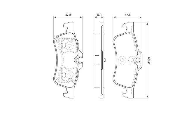 Brake Pad Set, disc brake - 0 986 494 063 BOSCH