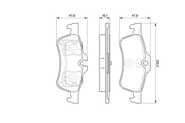 Brake Pad Set, disc brake - 0 986 494 063 BOSCH