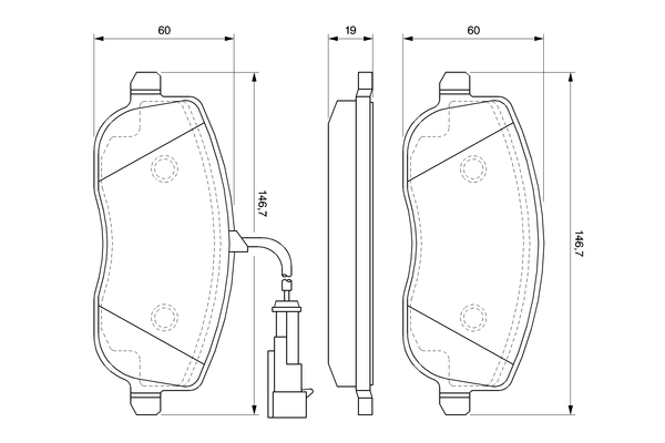 Brake Pad Set, disc brake - 0 986 494 068 BOSCH