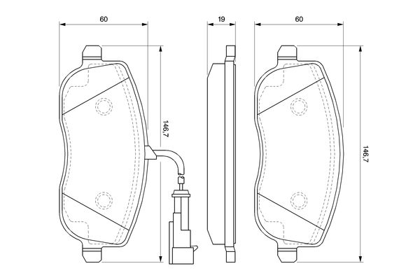 Brake Pad Set, disc brake - 0 986 494 068 BOSCH