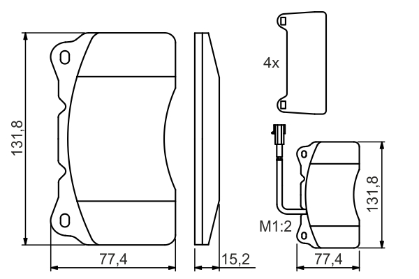 Brake Pad Set, disc brake - 0 986 494 069 BOSCH