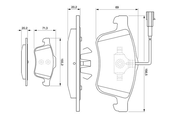 Brake Pad Set, disc brake - 0 986 494 071 BOSCH