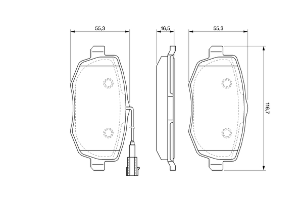 Brake Pad Set, disc brake - 0 986 494 075 BOSCH