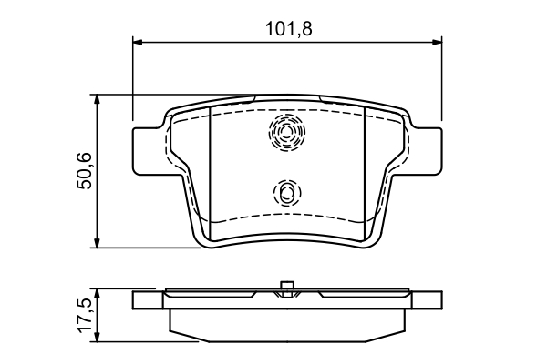 Brake Pad Set, disc brake - 0 986 494 076 BOSCH