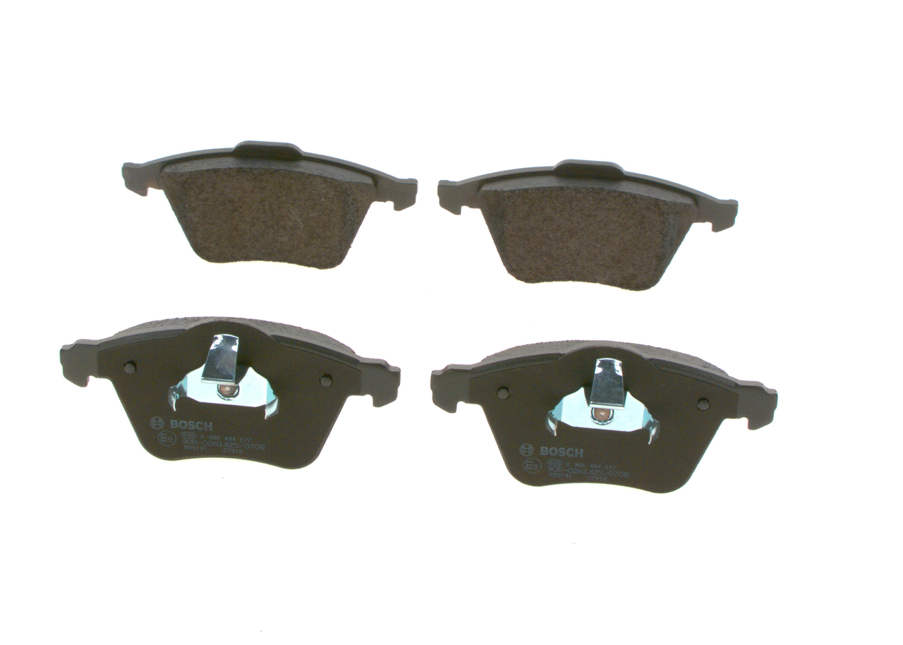 Brake Pad Set, disc brake - 0 986 494 077 BOSCH