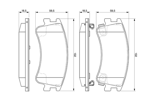 Brake Pad Set, disc brake - 0 986 494 079 BOSCH