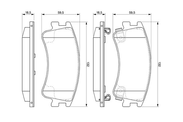 Brake Pad Set, disc brake - 0 986 494 079 BOSCH
