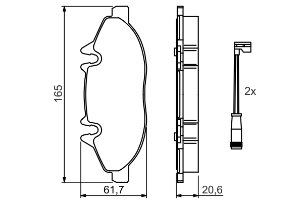 Brake Pad Set, disc brake - 0 986 494 081 BOSCH