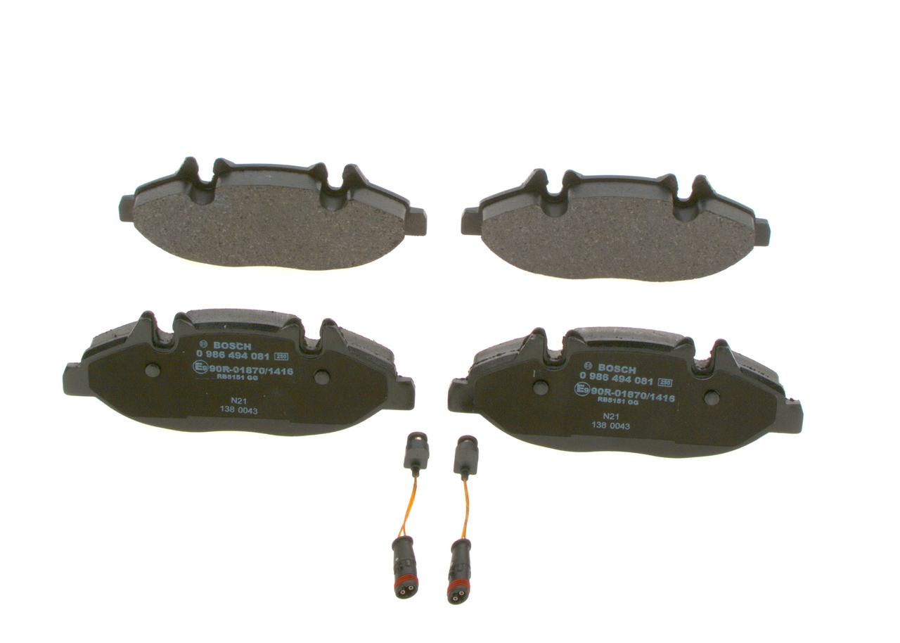 Kit pastiglie freno, Freno a disco - 0 986 494 081 BOSCH