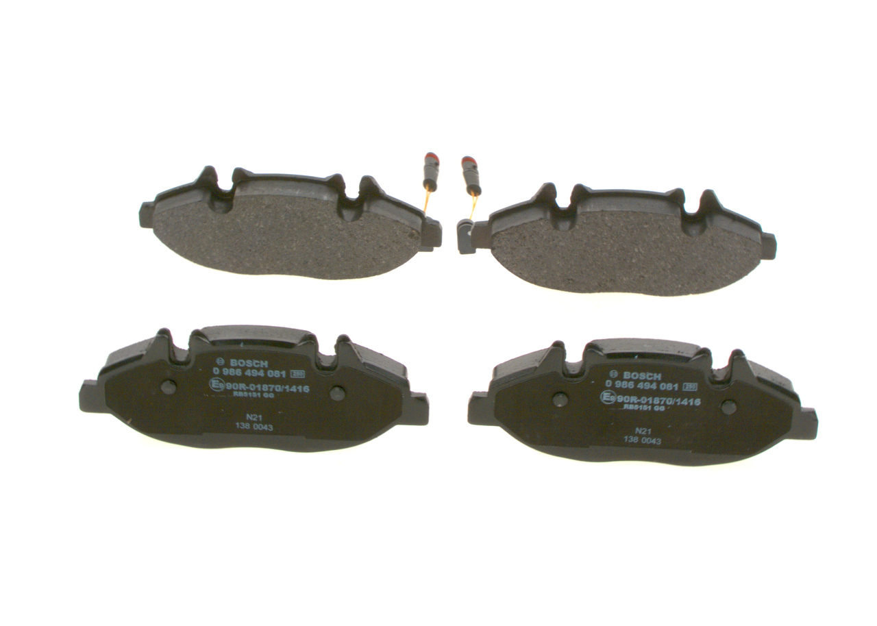 Brake Pad Set, disc brake - 0 986 494 081 BOSCH