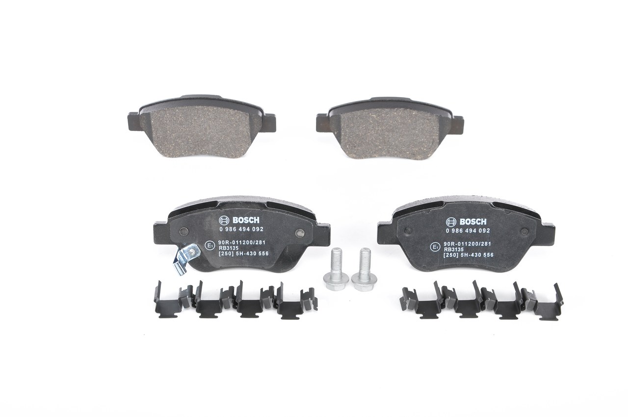 Brake Pad Set, disc brake - 0 986 494 092 BOSCH