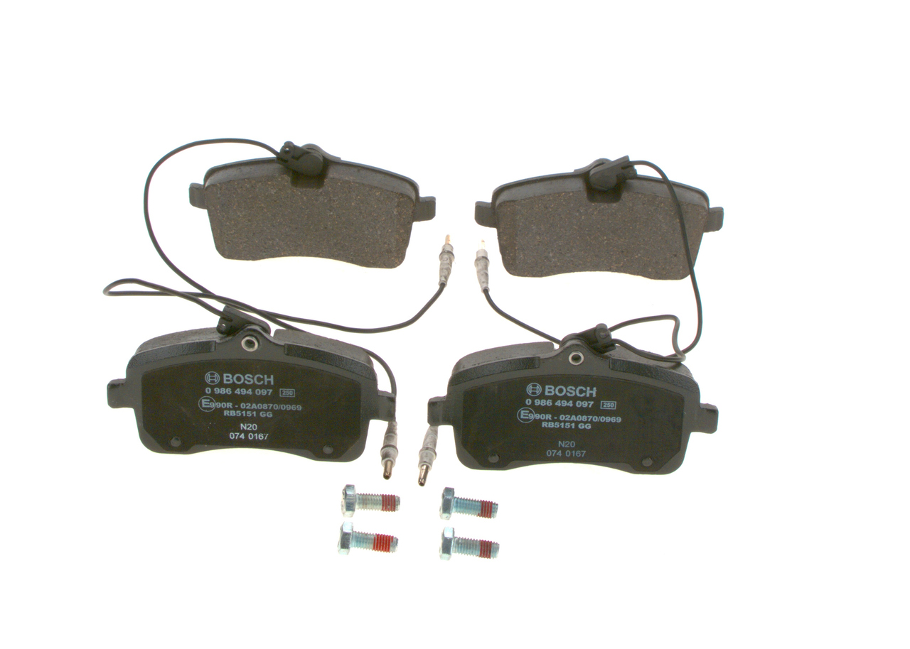 Brake Pad Set, disc brake - 0 986 494 097 BOSCH