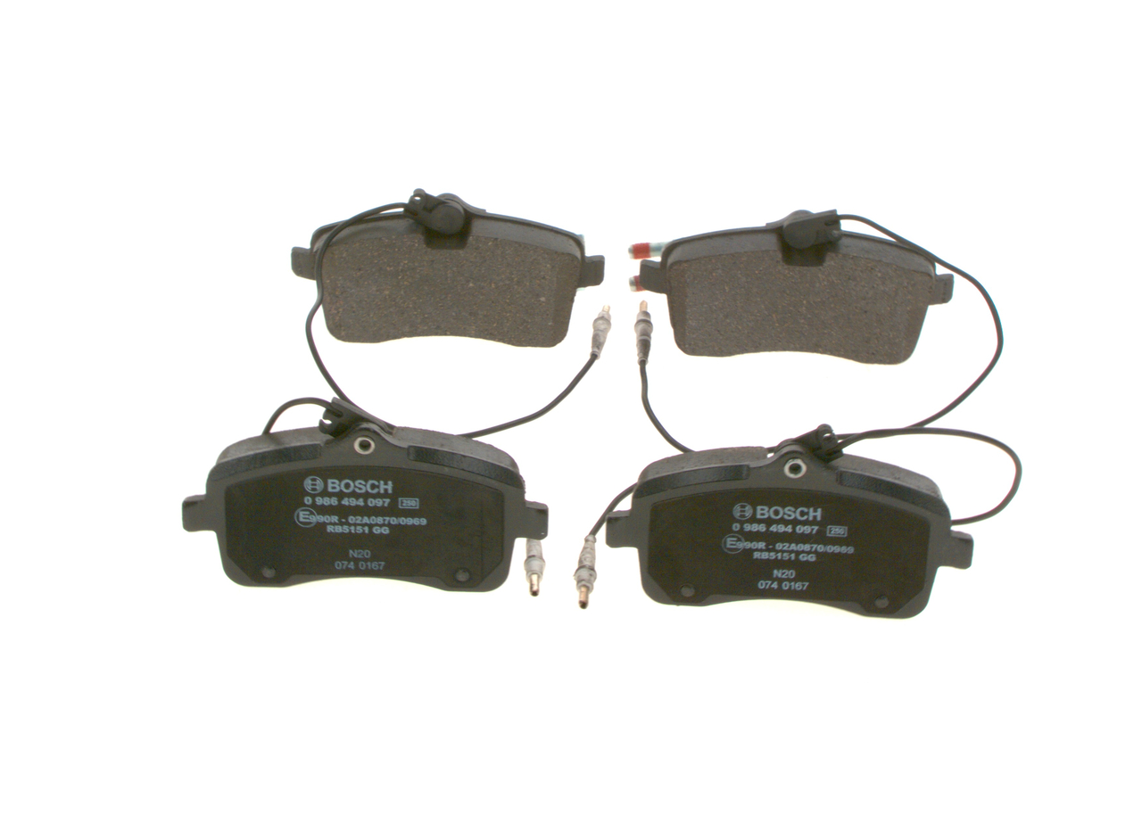 Brake Pad Set, disc brake - 0 986 494 097 BOSCH