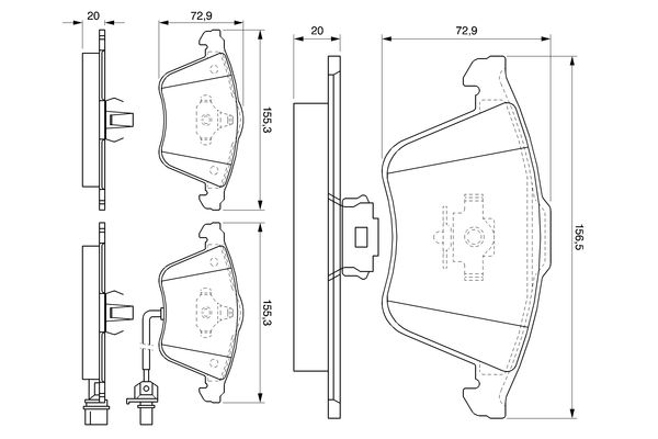 Brake Pad Set, disc brake - 0 986 494 103 BOSCH