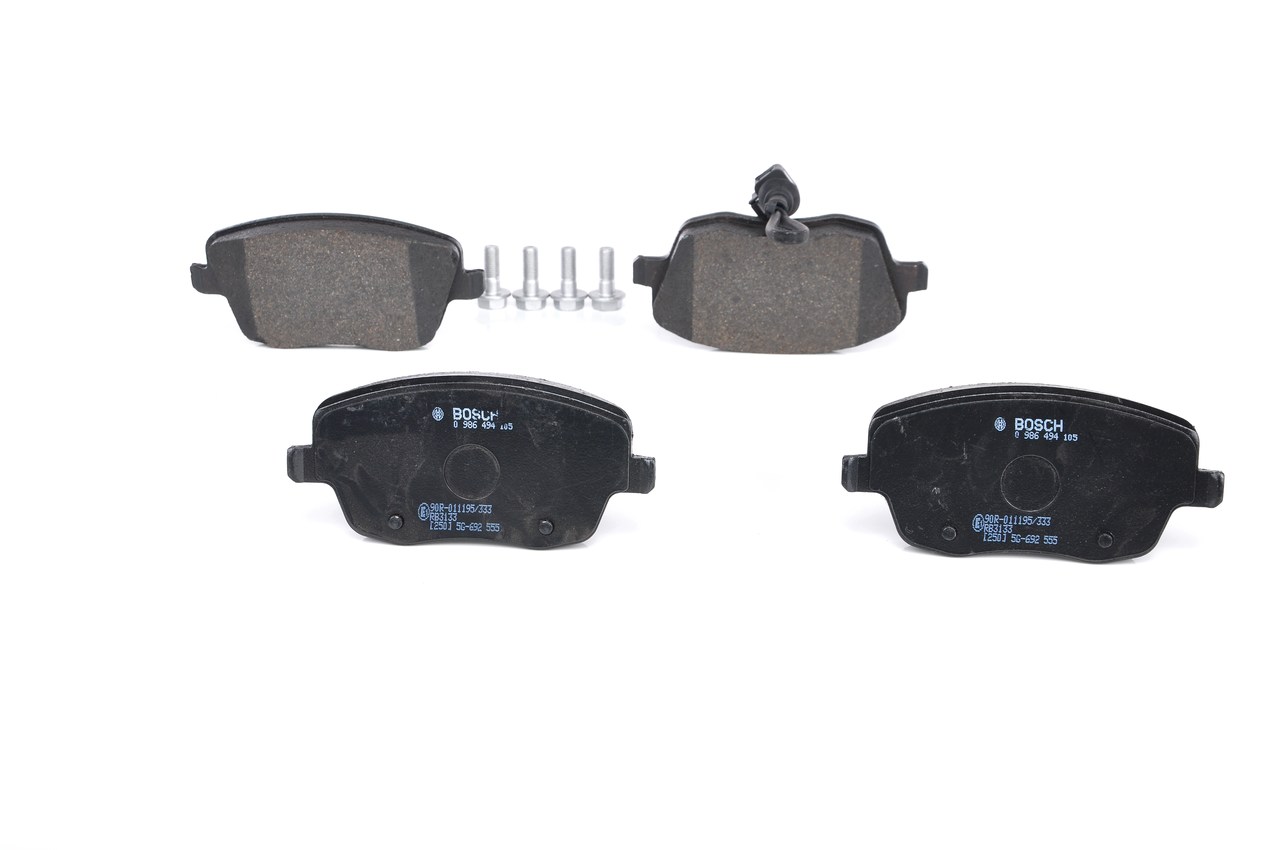 Brake Pad Set, disc brake - 0 986 494 105 BOSCH