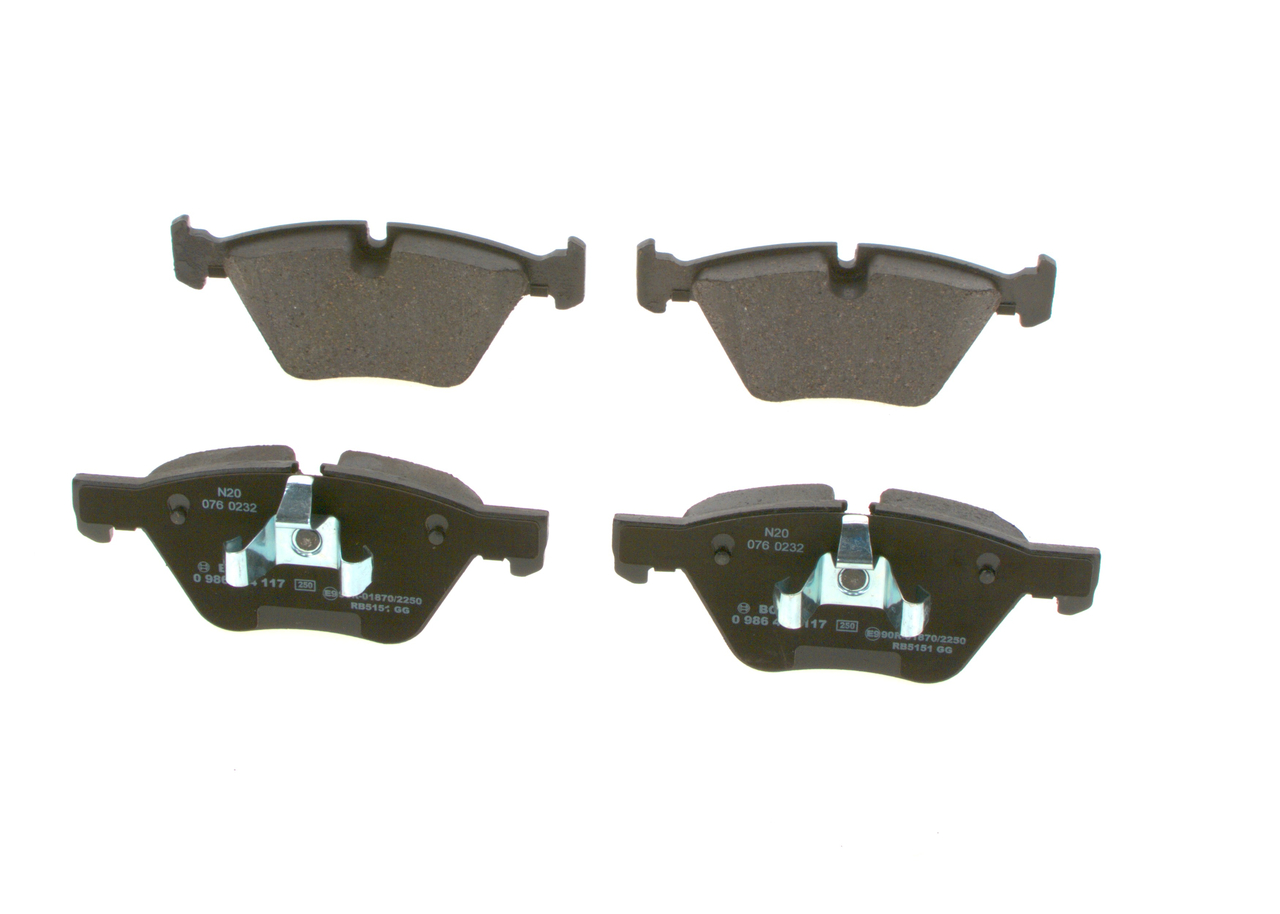 Kit pastiglie freno, Freno a disco - 0 986 494 117 BOSCH