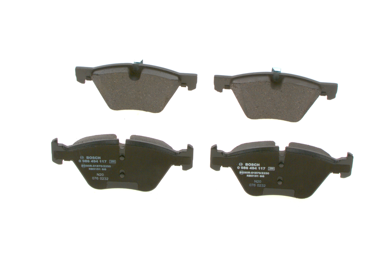 Brake Pad Set, disc brake - 0 986 494 117 BOSCH