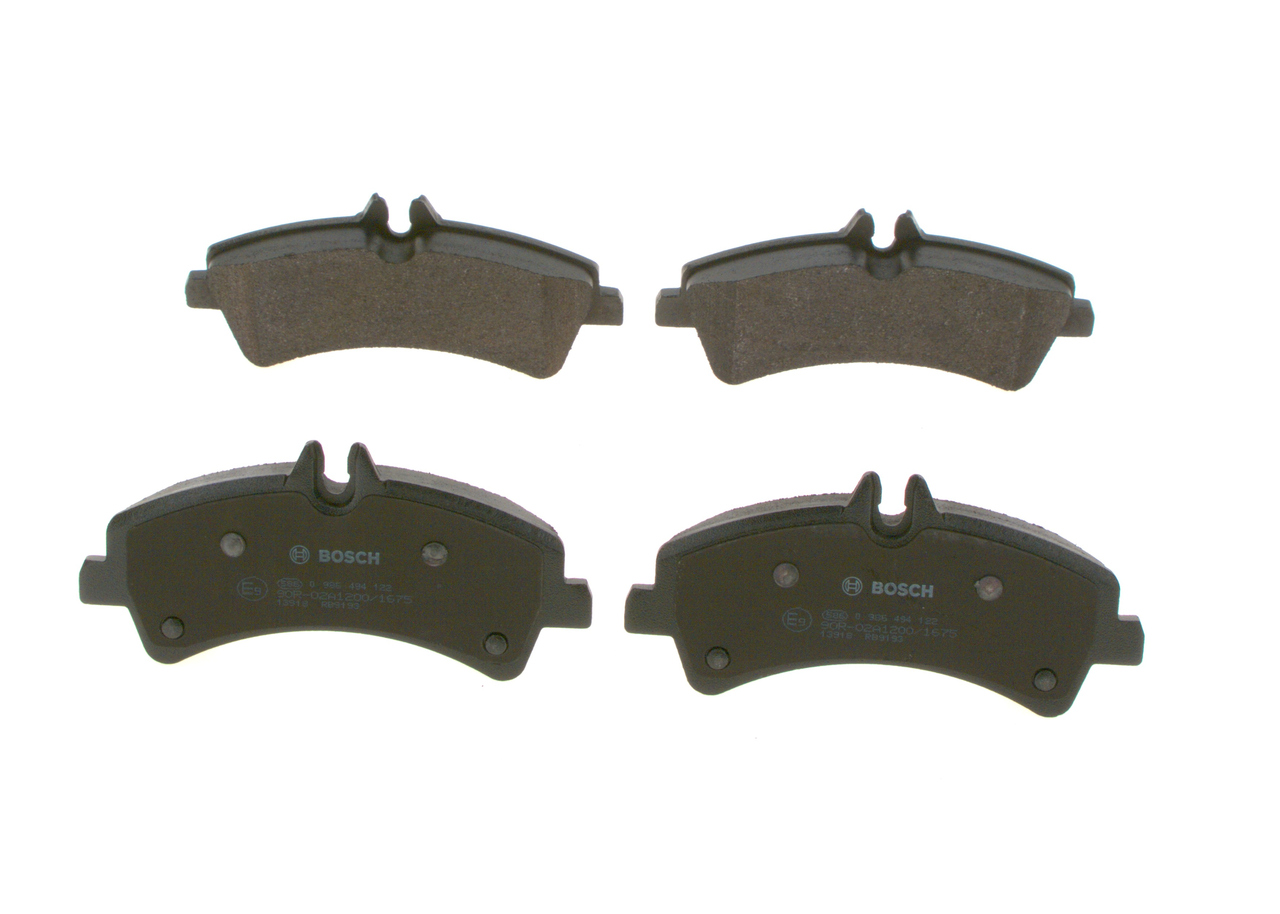 Brake Pad Set, disc brake - 0 986 494 122 BOSCH