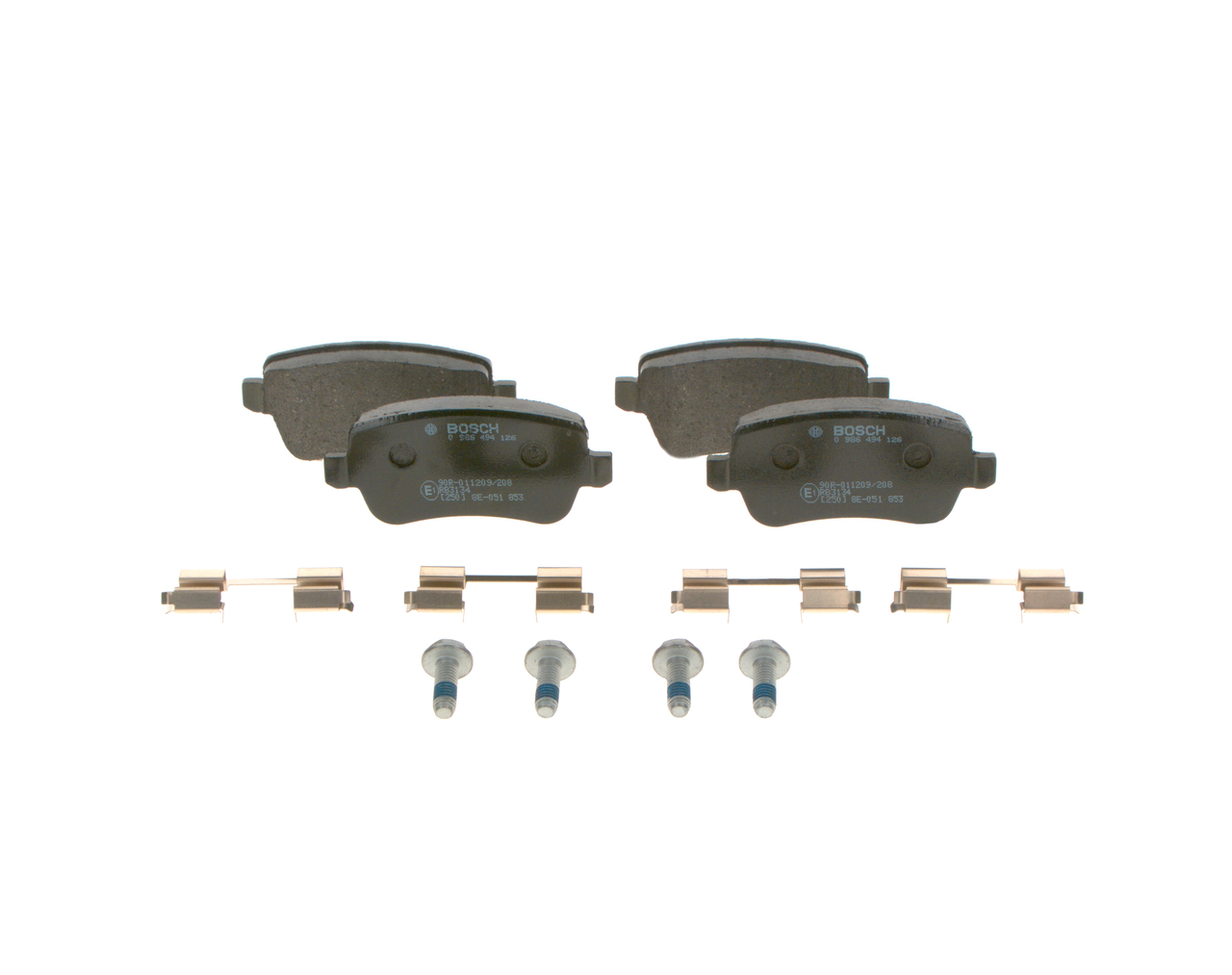 Kit pastiglie freno, Freno a disco - 0 986 494 126 BOSCH