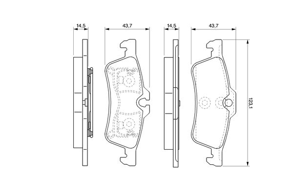 Brake Pad Set, disc brake - 0 986 494 130 BOSCH