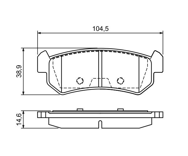 Brake Pad Set, disc brake - 0 986 494 133 BOSCH