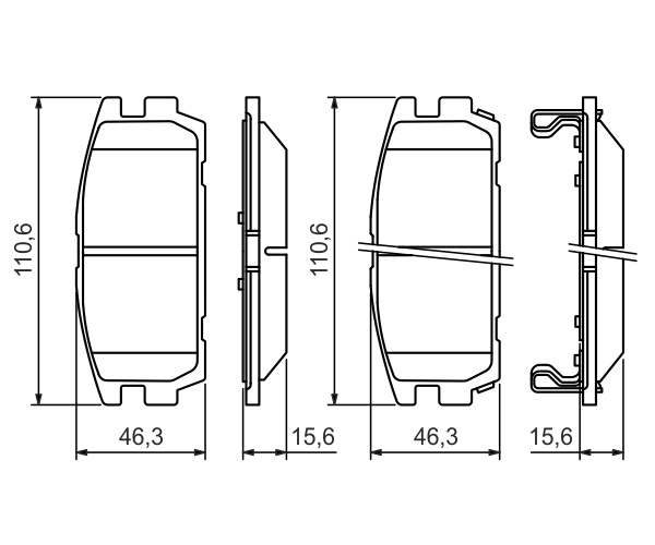 Brake Pad Set, disc brake - 0 986 494 137 BOSCH