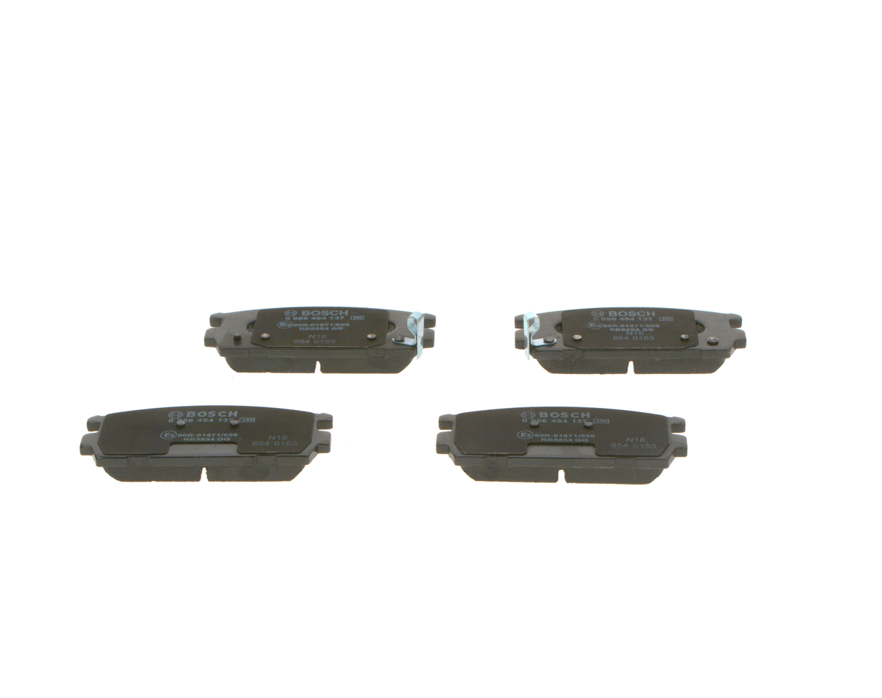 Brake Pad Set, disc brake - 0 986 494 137 BOSCH