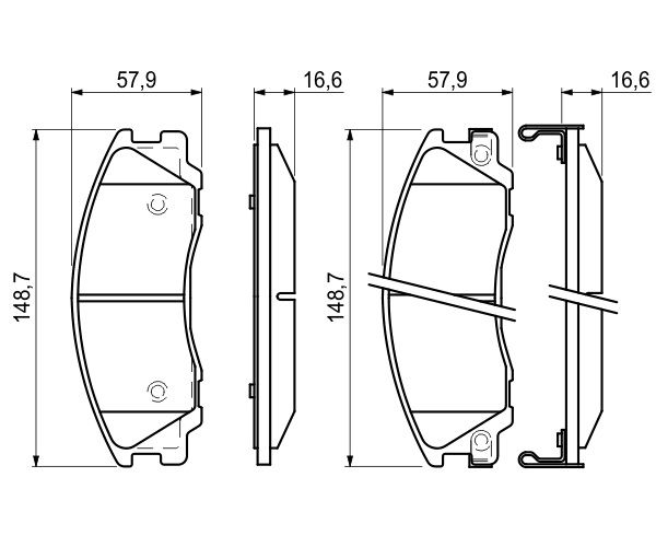 Brake Pad Set, disc brake - 0 986 494 138 BOSCH