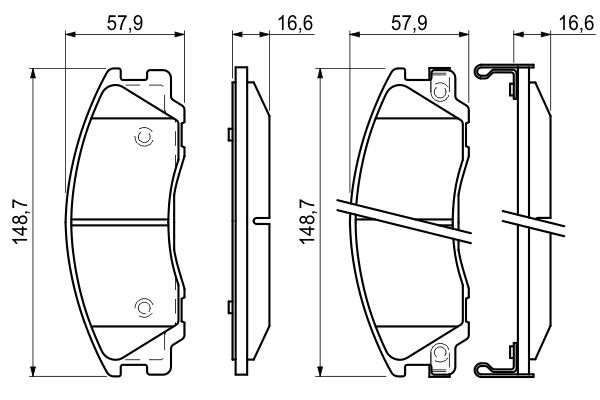 Brake Pad Set, disc brake - 0 986 494 138 BOSCH